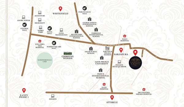 Shriram Chirping Grove Location Map